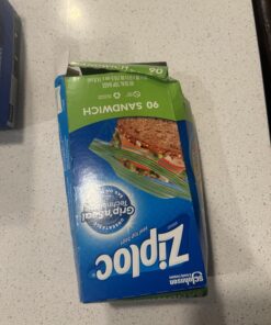 Ziploc Sandwich and Snack Bags, Storage Bags for On the Go Freshness, Grip 'n Seal Technology for Easier Grip, Open, and Close, 90 Count 28 71vEgHhwnbL