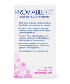 Alternative view of Nutramax Proviable Digestive Health Supplement Multi-Strain Probiotics and Prebiotics for Cats and Dogs - with 7 Strains of Bacteria, 80 Capsules 80 Count