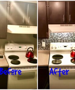 RoomMates StickTILES Traditional Marble Peel and Stick Backsplash Tiles - 4 Per Pack, Blue and White - TIL3229FLT 52 71vFXM9FdEL