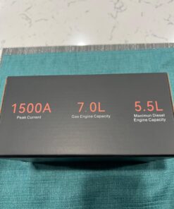 ASPERX Jump Starter, 1500A Peak Battery Jump Starter for Up to 7.0L Gas or 5.5L Diesel Engine, 12V Portable Battery Starter with 1.4 INCH LCD Display Black-C 91 71vGy BbJsL