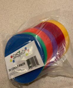 SitSpots® 30 Multi Color Circle Packs - Classroom Circle Floor Dots | The Original Sit Spots for Your Classroom Seating, Organizing and Managing Your Students (4" Circles (30), Original Multi-Color) 4" Circles (30) 29 71vHBJaurxL