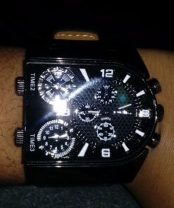 Oulm Men's Fashion Luxury Steampunk Automatic Mechanical Stainless Steel Case Leather Watch 14 71vI6j3ehuL