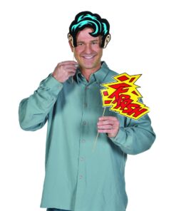 Super Hero Stick Costume Props (1 Dozen) PhotoBooth Supplies, Birthday Party Favors, DIY Decorations 22 71vIjwUnd L