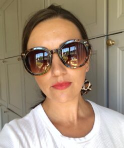 grinderPUNCH Trendy Round Polarized Sunglasses | Trendy Oversized Sunglasses for Women Men | Retro Round Polarized Sunglasses 2 Pack Saver - Dark Lens 50 Millimeters 31 71vIvBBo20L