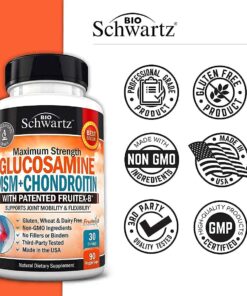 Glucosamine Chondroitin MSM 2110mg - Joint Support Supplement with Turmeric Curcumin for Hands Back Knee & Joint Health for Men & Women - Gluten-Free Non-GMO Supplement - Made in USA - 90 Capsules 90 Count (Pack of 1) 32 71vJC8nOlEL 3