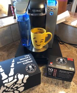 Death Wish Coffee Co. Single Serve Pods - Extra Kick of Caffeine - Dark Roast Coffee Pods - Made with USDA Certified Organic, Fair Trade, Arabica and Robusta Beans (20 Count) 20 Count (Pack of 1) 35 71vJwjkMKiL