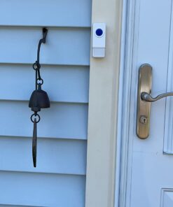 SadoTech Wireless Doorbell for Home - Battery Operated, 1000 Feet, Waterproof Door Bell w/LED Flash, 1 push button + 1 receiver, Waterproof White 47 71vKGkN6KKL