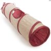 SmartyKat Crackle Chute Crinkle Activity Tunnel Cat Toy - Tan/Red, One Size Set of 1 Crackle Chute Tunnel
