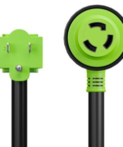 LeisureCords Trailer dogbone Adapter 15 amp Male to 30 amp Female Locking Connector with LED Power Indicator 11 71vKf0M9VSL