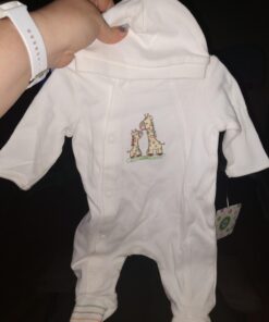 Little Me Unisex Baby 2 Piece Footie and Cap, Giraffe Newborn 32 71vL4KansPL