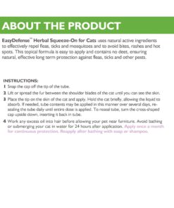 Only Natural Pet Flea and Tick Prevention for Cats - EasyDefense Flea Remedy - Natural Flea Treatment Control Squeeze-On Drops - Three Months Supply (Single) Single 11 71vLo8BU9oL