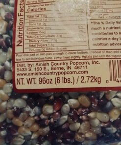 Amish Country Popcorn | 6 lb Bag | Rainbow Popcorn Kernels | Old Fashioned, Non-GMO and Gluten Free (Rainbow - 6 lb Bag) 6 Pound (Pack of 1) 33 71vMWmznDUL