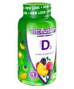 Vitafusion Vitamin D3 Gummy Vitamins for Bone and Immune System Support, Peach, Blackberry and Strawberry Flavored, 50 mcg Vitamin D, 75 Day Supply, 150 Count 150 Count (Pack of 1) 44 71vMwjv9uzL