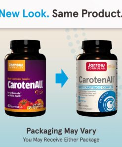 Jarrow Formulas CarotenAll - 60 Softgels - Supplement Provides Seven Major Carotenoids Found in Fruits & Vegetables to Support Cardiovascular & Vision Health - Up to 60 Servings 60 Count (Pack of 1) 14 71vP1HZC4L