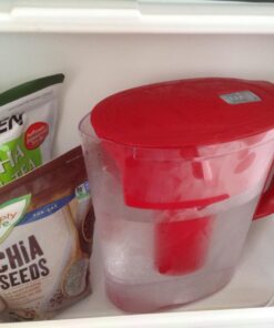 Brita Water Filter Pitcher for Tap and Drinking Water with 1 Standard Filter, Lasts 2 Months, 6-Cup Capacity, Christmas Gift for Men and Women, BPA Free, Red 50 71vPhKPLXuL