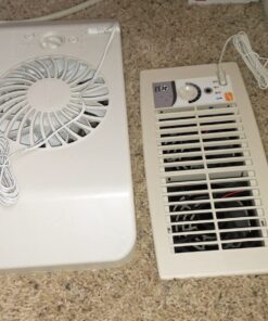 Suncourt Flush Fit HC500-W Vent Cover with Fan Booster, Energy Efficient AC Register Booster, Improved Air Flow for Better Indoor Heating and Cooling, White For 4”x10” register openings 19 71vPhzi9ABL