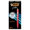 BIC Gel-Ocity Gel Pens, Medium Point Retractable (0.7mm), Red Ink Gel Pen, 12-Count 12 Count (Pack of 1) 24 71vQl0CO6fL
