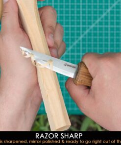 BeaverCraft Sloyd Knife C4 3.14" Wood Carving Sloyd Knife for Whittling and Roughing for beginners and profi - Durable High carbon steel - Spoon Carving Tools - Thin Wood Working Whittling Knife 27 71vQvHK11yL