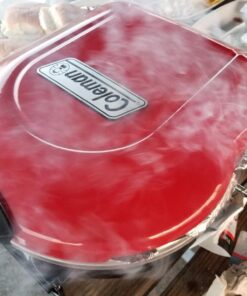 Coleman Fold N Go Propane Grill, Portable & Lightweight Grill with Push-Button Starter, Adjustable Burner, Built-In Handle, & 6,000 BTUs of Power for Camping, Tailgating, Grilling Red 46 71vRxUWWveL