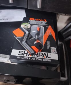 SHARPAL 101N 6-In-1 Pocket Knife Sharpener & Survival Tool, with Fire Starter Ferro Rod, Whistle & Diamond Sharpening Rod, Quickly Repair, Restore and Hone Straight and Serrated Blade 31 71vT xFGnQL