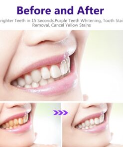 Colour Corrector Purple Toothpaste, V34 Purple Toothpaste for Teeth Whitening, Purple Toothpaste Purple Teeth Whitening Foam for Tooth Stain Removal Teeth Whitening Booster Multicolor 10 71vTIA9CSBL