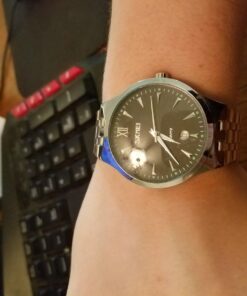 cofuo Mens Stainless Steel Analog Watch, Mens Luxury Wrist Dress Waterproof Watches, Quartz Classic Work Business Casual Watch with Roman Numeral Black 37 71vUsbe2LvL