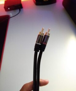 CableDirect – 3ft RCA/phono cable, 2 × 2 plugs, stereo audio cable, practically break-proof & flawless sound quality (coaxial cable, subwoofer/amp/HiFi & home cinema/Blu-ray, analog & digital) 3 feet 24 71vV9BekMlL