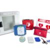 Philips HeartStart OnSite AED Defibrillator Business Package with Slim AED Carry Case, AED Wall Sign, Fast Response Kit and AED Basic Cabinet (M5066A-RO1)