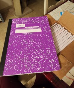 Mead Composition Notebooks, 12 Pack, Wide Ruled Paper, 9-3/4" x 7-1/2", 100 Sheets per Comp Book, Color Will Vary (73389) 31 71vWnvXOxL