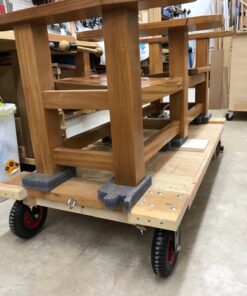 POWERTEC 8 Inch Heavy Duty Fixed Caster Wheels, Pneumatic Plate Casters with Rubber Knobby Tread for Workbench, Dolly, Cart, Trolley, Wagon & Chicken Coop, Large Castor Wheels, 1pk (17053) Fixed, 1pk 22 71vYHqNWTTL 7