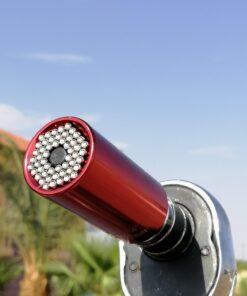 Super Universal Socket Tools Gifts for Men - Stocking Stuffers for Men, Mens Christmas Gifts, Cool Stuff Gadgets for Men Birthday Gifts for Dad Women Husband, Socket Set with Power Drill Adapter Red 37 71vZ4puWbPL