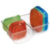 mDesign Food Storage Container Lid Holder, 3-Compartment Plastic Organizer Bin for Organization in Kitchen Cabinets, Cupboards, Pantry Shelves - Clear 11 x 7.75 x 3.75 4 71vZnhCHxCL