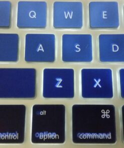 Allinside Blue Ombre Keyboard Cover Skin for MacBook Pro 13" 15" 17" (2015 or Older Version), MacBook Air 13" A1369/A1466, Older iMac Wireless Keyboard MC184LL/B 2010-2017 MacBook Air 13 & 2008-2015 Mac Pro 13/15 Ombre Blue 26 71vak zlH6L
