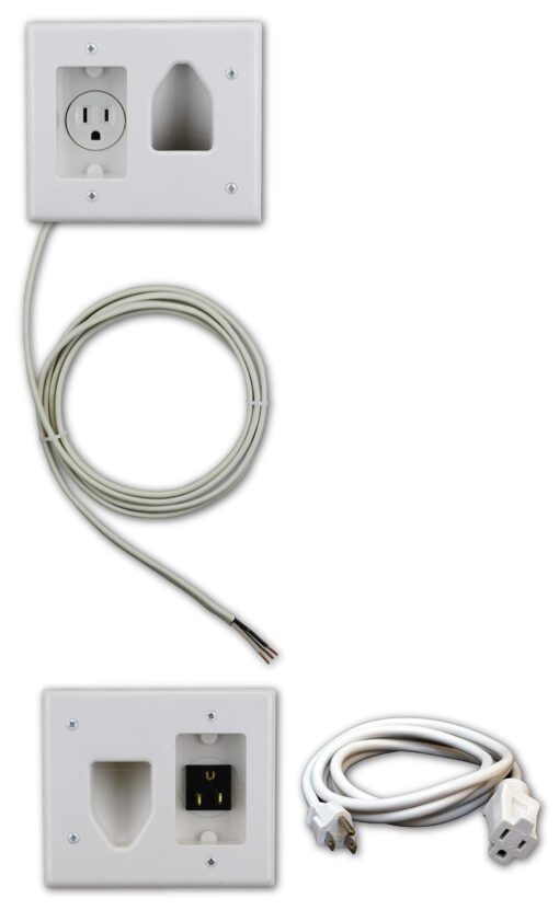 DATA COMM Electronics In Wall Cable Management Kit - TV Cable Hider Wall Kit - Behind Wall TV Wire Kit - Low Voltage In Wall Cord Concealer For Sleek TV Setup - Easy DIY Without Electrician Kit with Single Power Solution