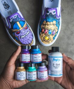 Angelus Brand Acrylic Leather Paint Waterproof 1oz - Flat Black & Flat White Duo 17 71vbHLDgK7L