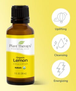 Plant Therapy Organic Lemon Essential Oil 100% Pure, USDA Certified Organic, Undiluted, Natural Aromatherapy, Therapeutic Grade 30 mL (1 oz) 1 Fl Oz (Pack of 1) 8 71vbZuwHWoL