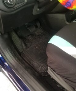 BDK M783 DuraChannel Heavy Duty Rubber Car Floor Mats Liner for Auto - All Weather 3 Piece Set Front & Rear, Fits Car Truck SUV Van, Universal Trim to Fit Black 44 71vcBVGQzdL