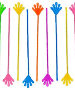 Alternative view of Super Z Outlet Vinyl Glitter Mini Sticky Hands Toys for Children Party Favors, Birthdays - 1 1/4" (72 Count)