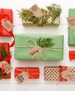 SallyFashion 100pcs Kraft Paper Gift Tags with String, Blank Gift Bags Tags Price Tags(Brown) 100pcs Brown 26 71vcm3MOQ1L