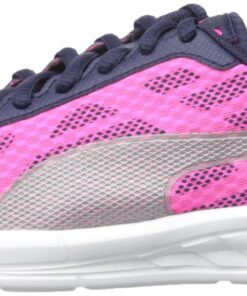 PUMA Meteor JR Running Shoe Big Kid (8-12 Years) 6 Big Kid Pink Glo Puma Silver 15 71vdFXAnx1L