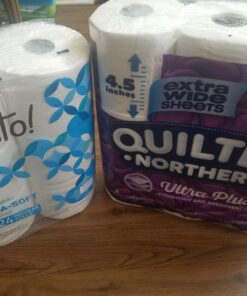 Amazon Brand - Presto! 2-Ply Toilet Paper, Ultra-Soft, Unscented, 24 Rolls (4 Packs of 6), Equivalent to 120 regular rolls 6 Rolls (Pack of 4) 71 71vdKHa2f L