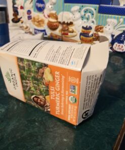 Organic India Tulsi Turmeric Ginger Herbal Tea - Holy Basil, Stress Relieving & Harmonizing, Immune Support, Healthy Inflammatory Response, Aids Digestion, Caffeine-Free - 18 Infusion Bags, 1 Pack 26 71vdxLkRZEL