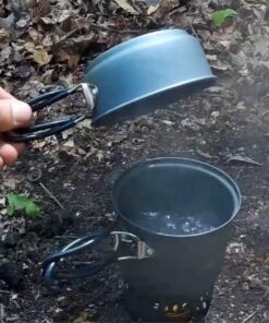 Esbit CS985HA 5-Piece Lightweight Trekking Cook Set with Brass Alcohol Burner Stove 5 - Piece Cook Set Only 20 71venS KYL