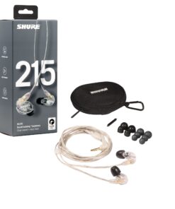 Alternative view of Shure SE215-CL Sound-isolating Earphones - Clear 3.5mm Cable