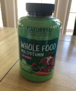 NATURELO Whole Food Multivitamin for Women - with Vitamins, Minerals, & Organic Extracts - Supplement for Energy and Heart Health - Non GMO - 240 Vegan Capsules 240 Count (Pack of 1) 17 71vfSXgbAJL