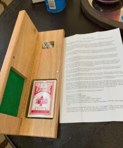 WE Games Wooden Cribbage Board Game Set, Continuous 3 Track for 2-3 Players, Travel Cribbage Board with Card Storage, Includes 9 Metal Pegs & Deck of Cards, Card Games, Classic Board Games for Adults Natural 22 71vfe4kTL