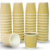 4 ounce Rippled Paper Hot Coffee Cup for Espresso, Nespresso, Lavazza, Sampling Cup 50 Pack