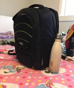 Evecase Large DSLR Camera/Laptop Travel Backpack Bag w/Rain Cover for Mirrorless, 4/3 Micro Four Third, Compact, Interchangeable Lens Digital Camera 18*12*8 inch Black 74 71vguU8VanL