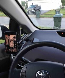 Alternative view of IPOW Upgraded Truck Phone Mount Holder Universal 11 Inches Long Arm Windshield Dashboard Car Mount Cradle with Adjustable X Clamp&Ultra Dashboard Base for Smartphones