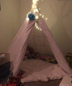 6' Giant Teepee Play House of Pine Wood with Carry Case by Trademark Innovations (White) 47 71vhLomMK8L 1